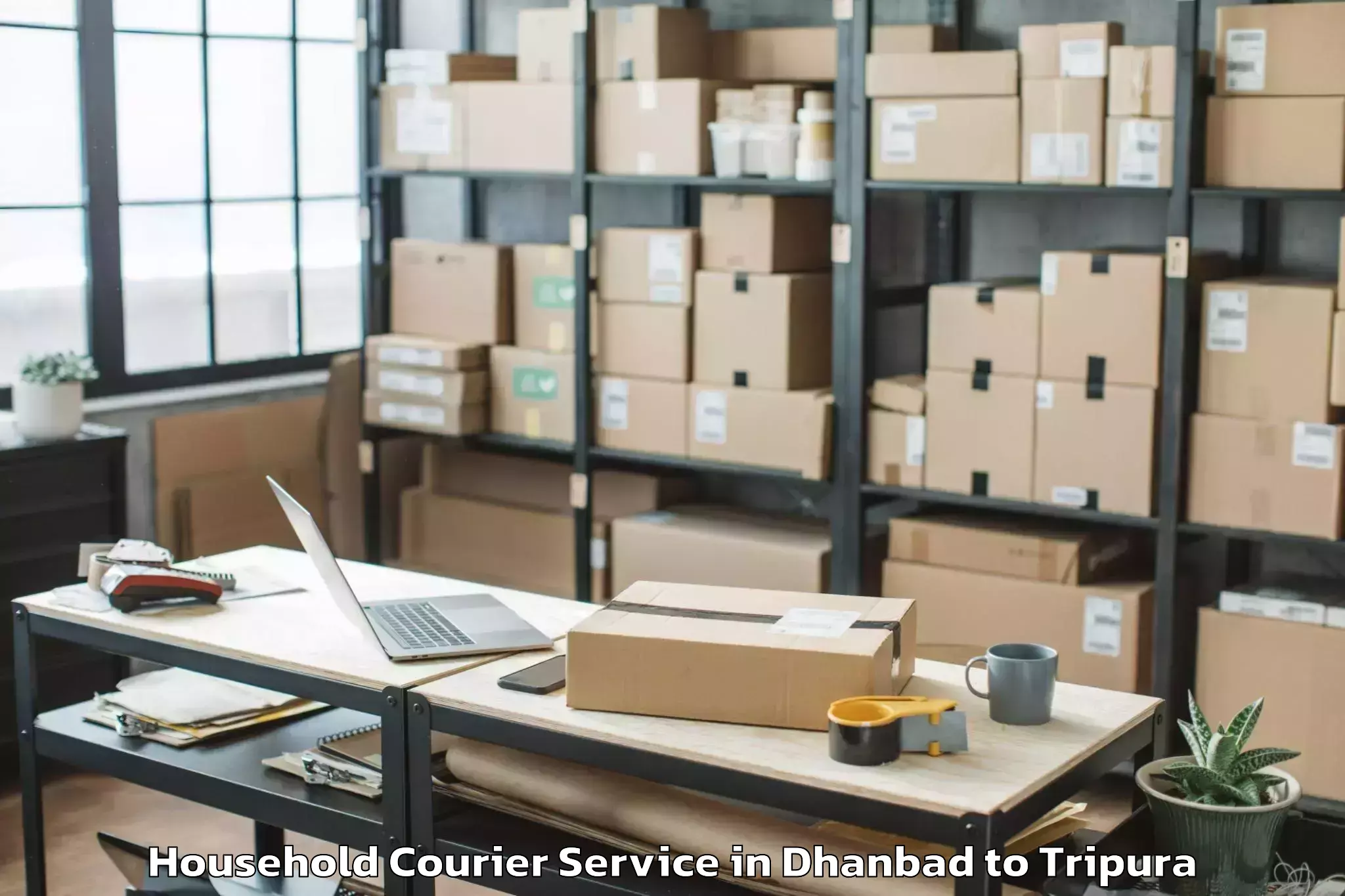 Reliable Dhanbad to Barjala Household Courier